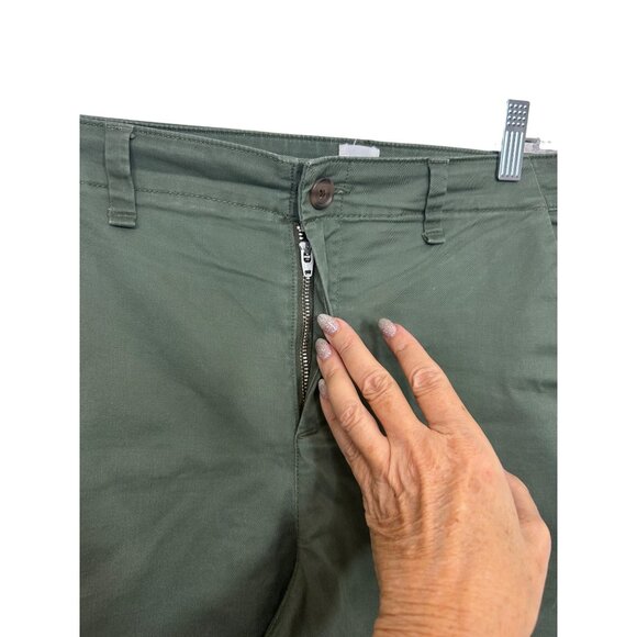 Gap Women’s Girlfriend Khaki Pants 8 Green Chinos Casual Zip Button Loops Pocket - Picture 9 of 11